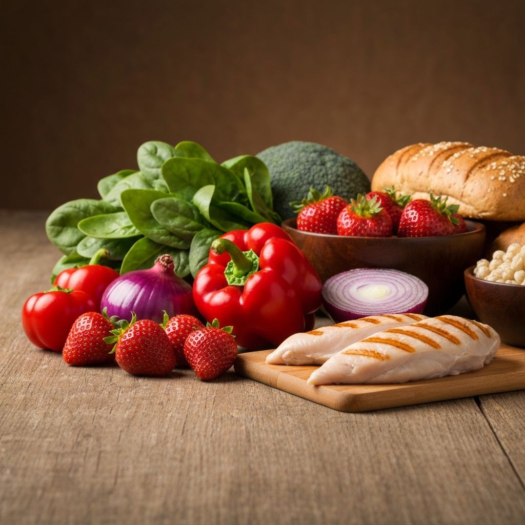 Variety of wholesome foods